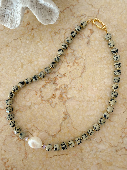 Lilac Dalmation Necklace