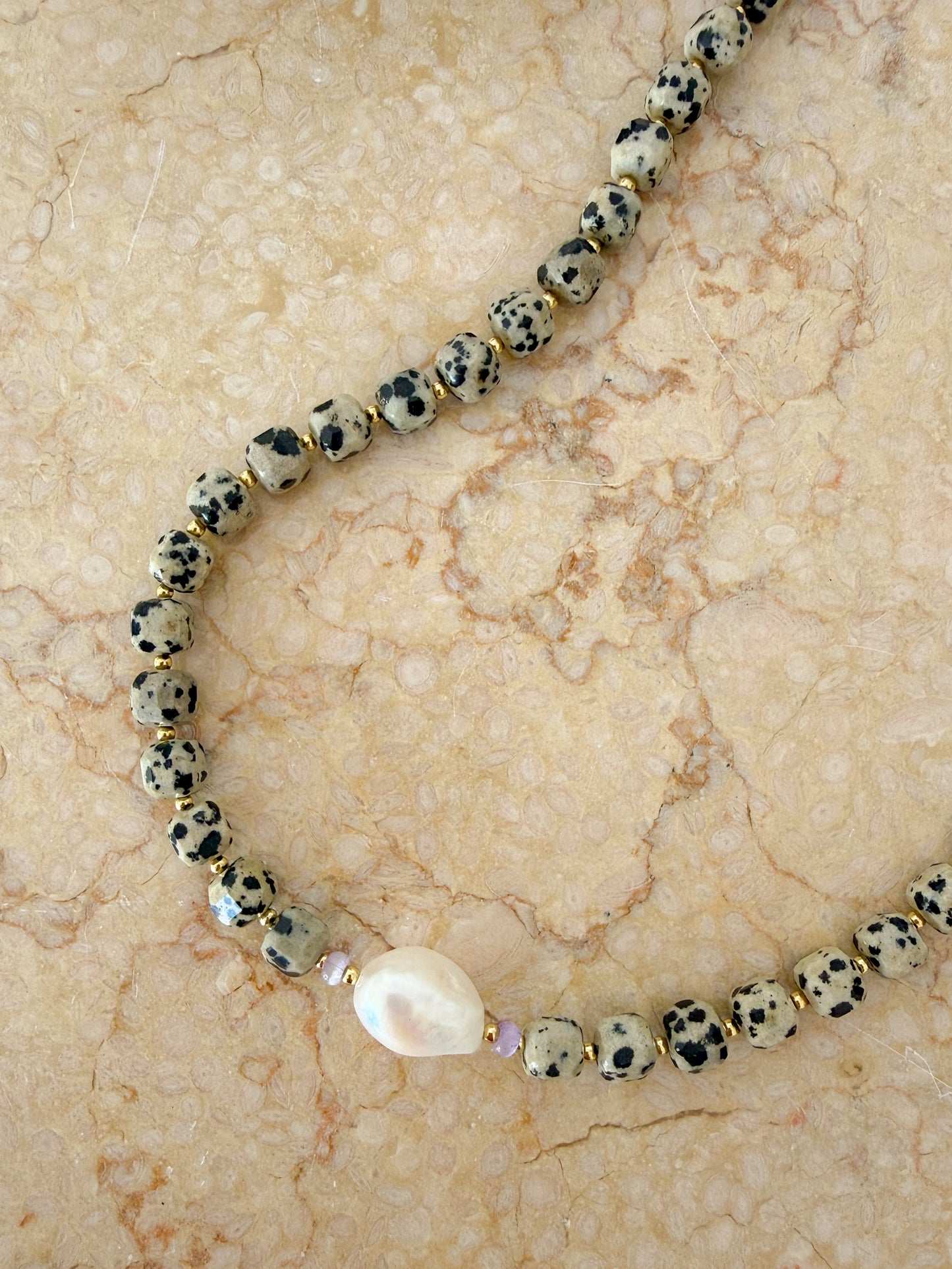 Lilac Dalmation Necklace