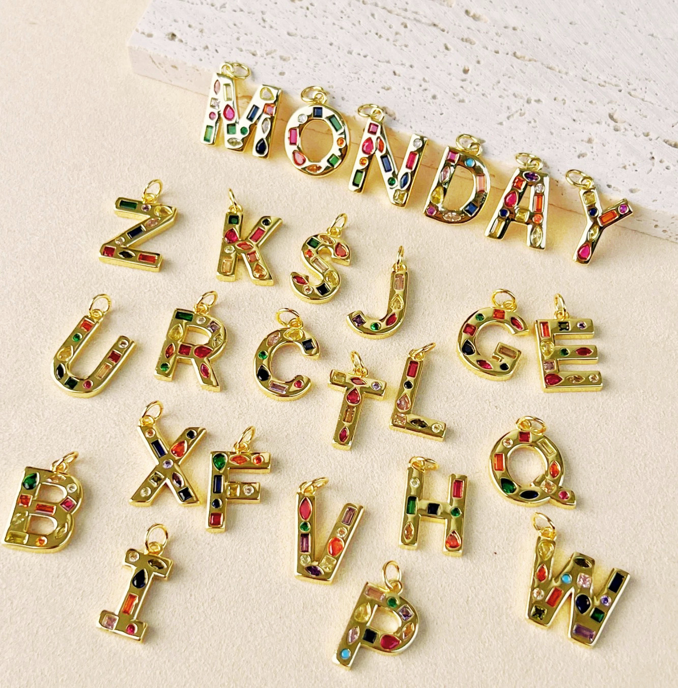 Colourful Initial Charms